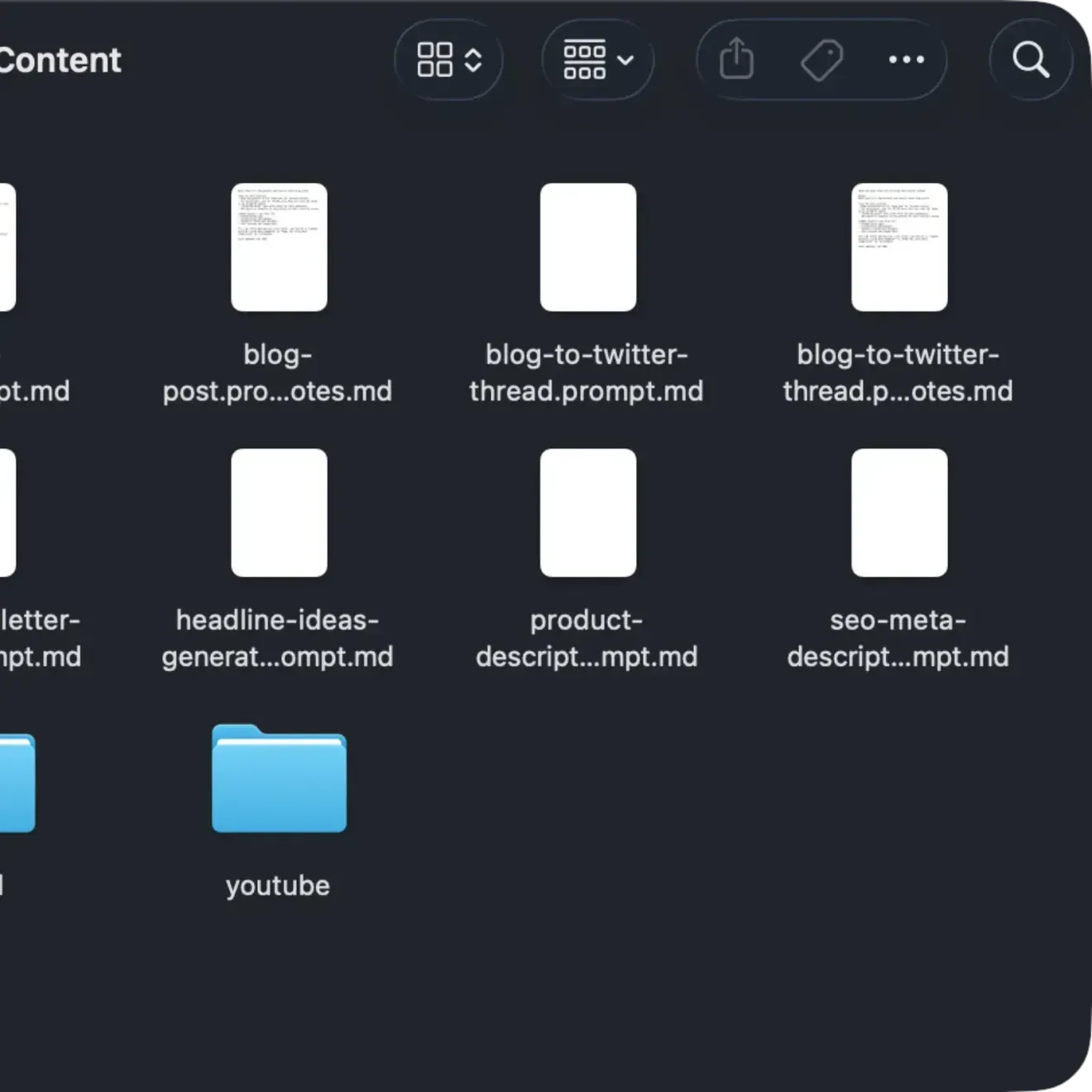 Tus prompts, tus archivos
