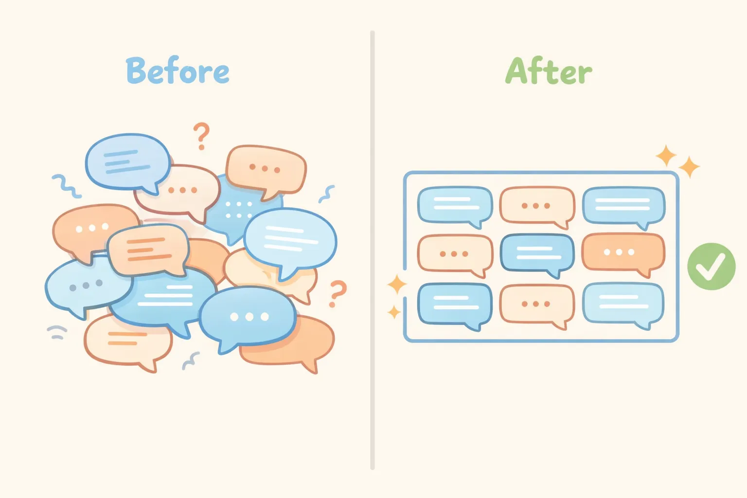Before and after comparison showing a vague prompt versus a constrained prompt with much better output