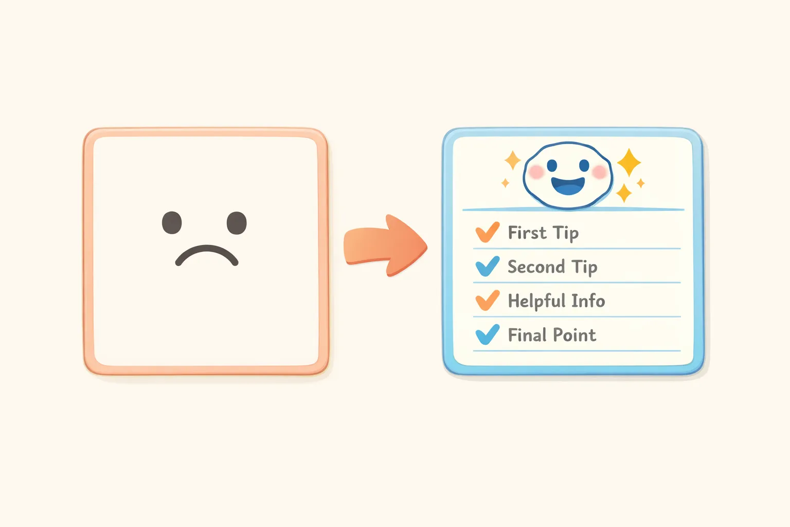 Before and after comparison showing a vague prompt transformed into a specific, structured prompt