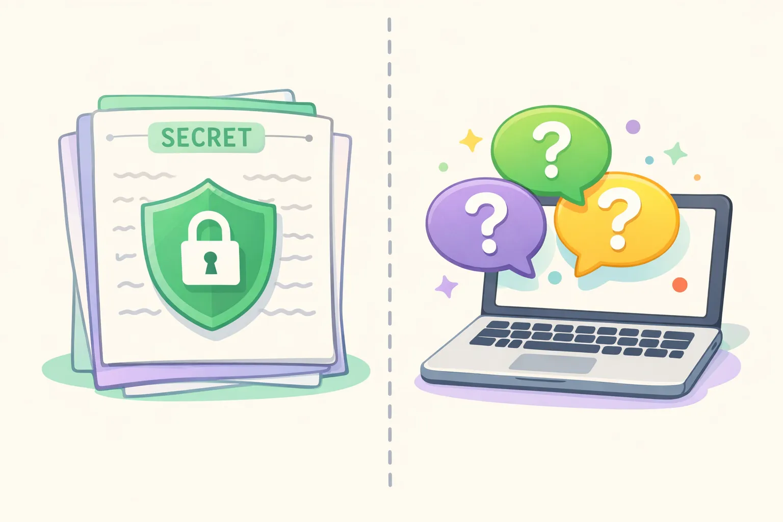 Illustration showing the difference between hidden system instructions and visible user chat messages