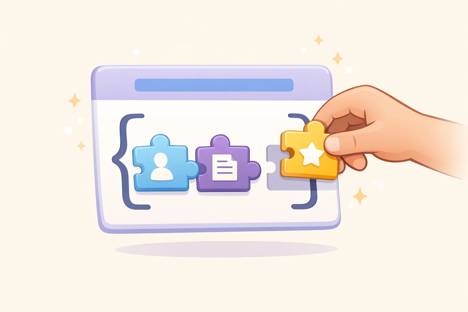 Illustration of filling in variable placeholders in a prompt template