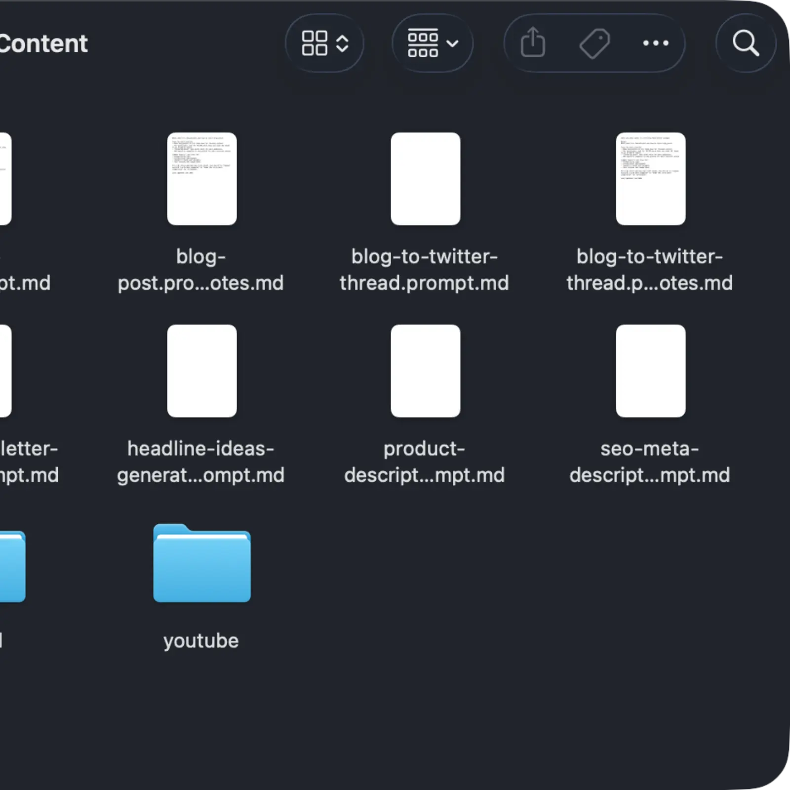 Your prompts, your files