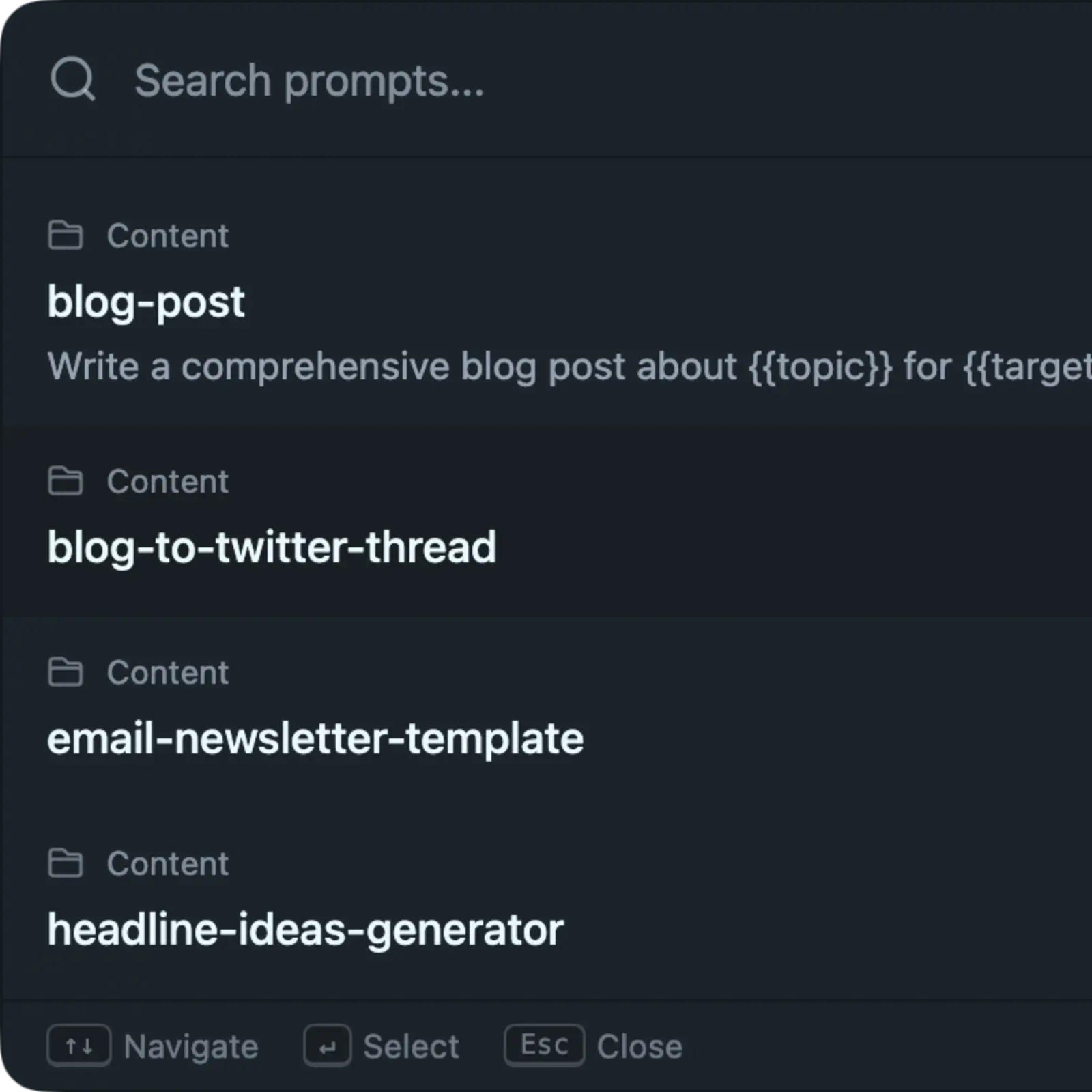 Access prompts without switching apps
